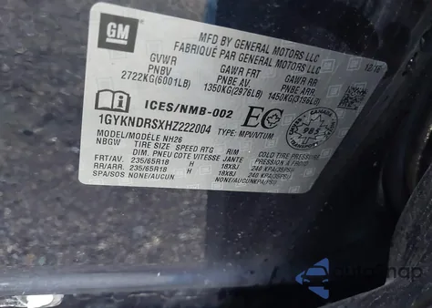 2017 Cadillac Xt5 Luxury from USA, damaged, VIN 1GYKNDRSXHZ222004